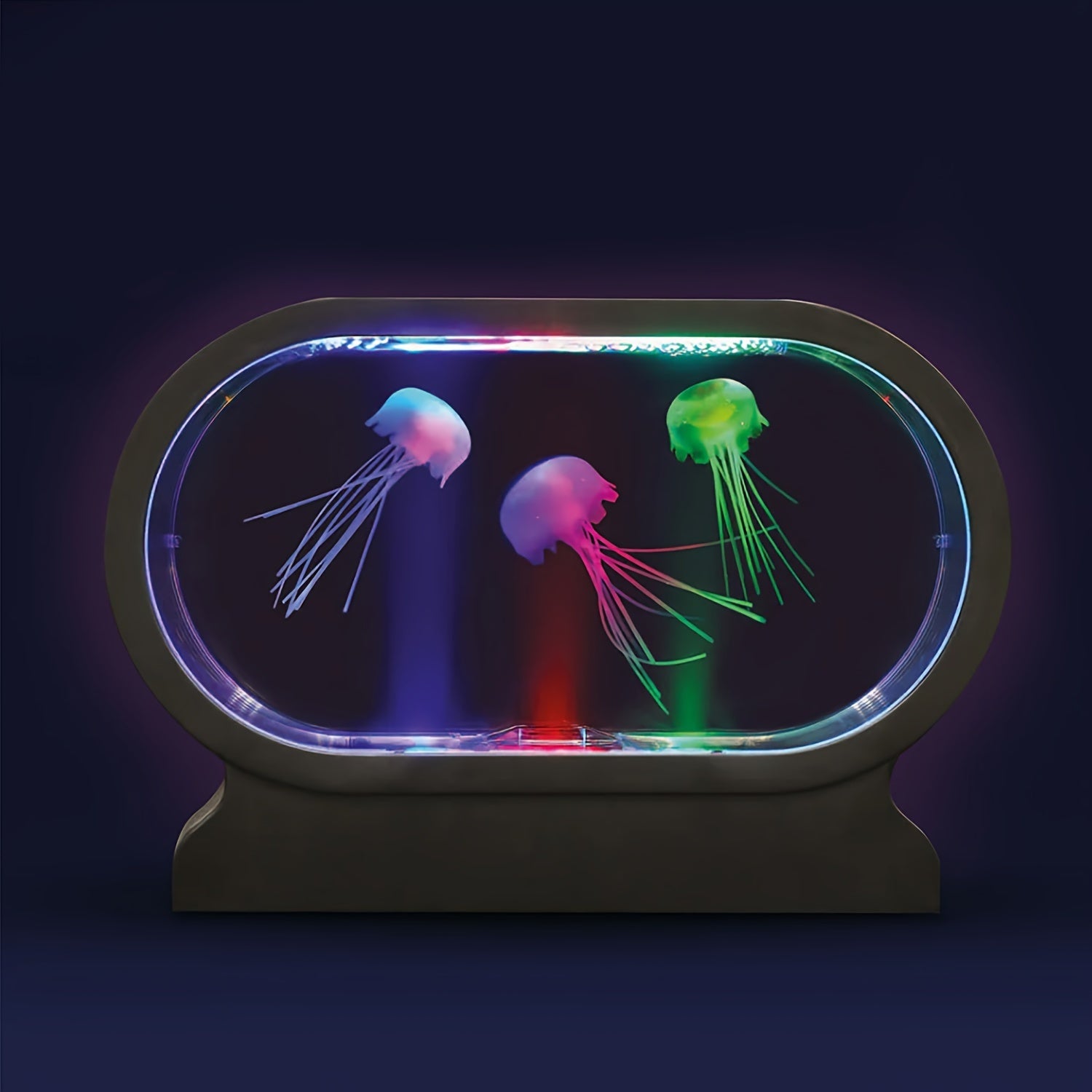 LumiJelly - LED Jellyfish Tafellamp, 3-Kleuren Simulatie Aquarium Nachtlamp, Batterijgevoed, Decoratief Licht