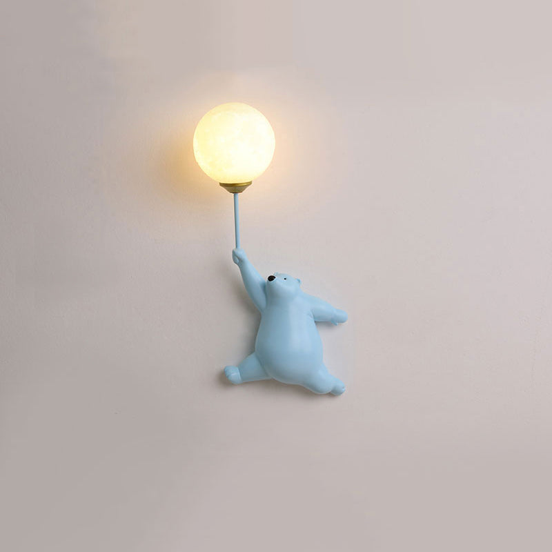 Teddy LED Wandlamp Wit/Blauw/Roze