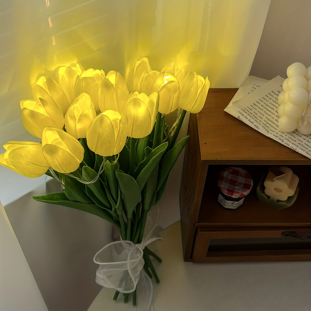 Tulp-Lamp - LED Boeket Nachtlampje voor Kamerdecoratie