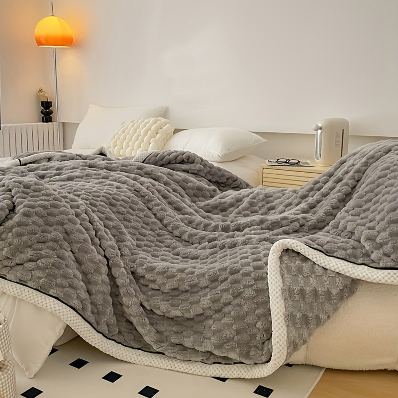 1pc Luxe Microvezel Deken Voor Reizen, Bank, Bed, Kantoor En Huisdecoratie - Zachte, Lichtgewicht En Pluche Deken Voor Jongens, Meisjes En Volwassenen - Perfect Verjaardag En Feestdagen Geschenk