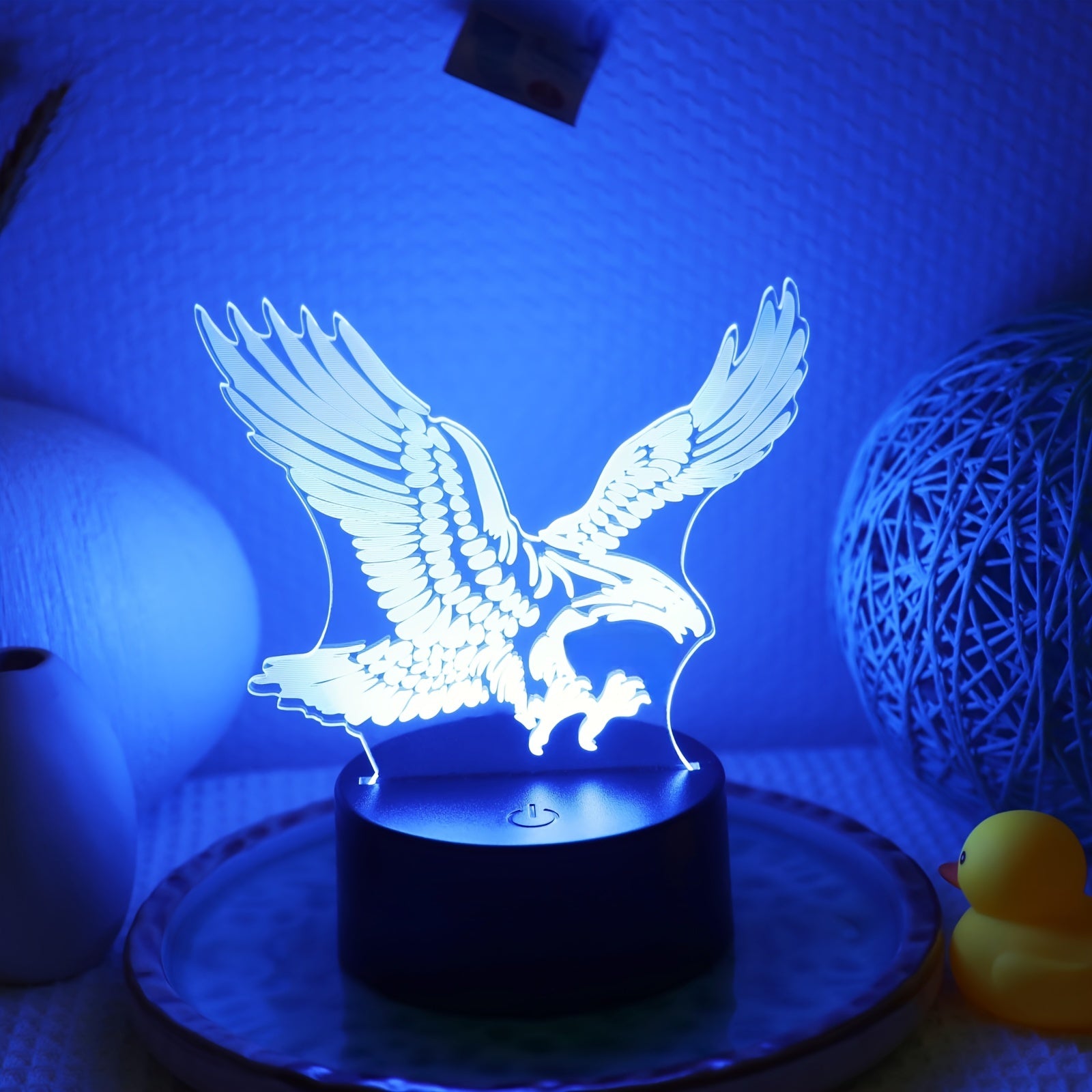 EagleLight - 3D LED Nachtlamp met Touch Bediening, 7 Kleuren USB Tafellamp