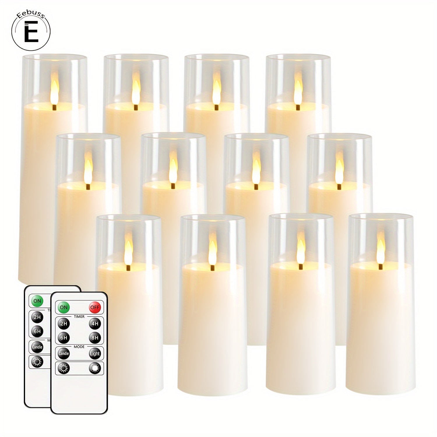 5pcs LED Flikkerloze Kaarsen met Afstandsbediening - Voor Kerst, Halloween, Bruiloft Decor