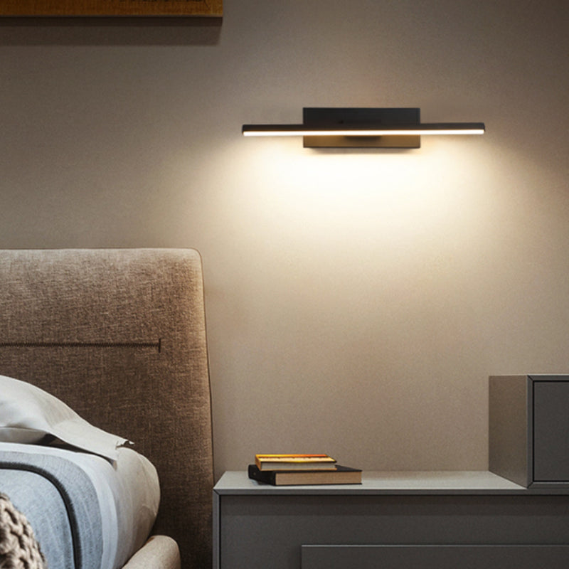 Edge Moderne Draaibare Wandlamp Zwart/Wit Slaapkamer Metaal Silikon