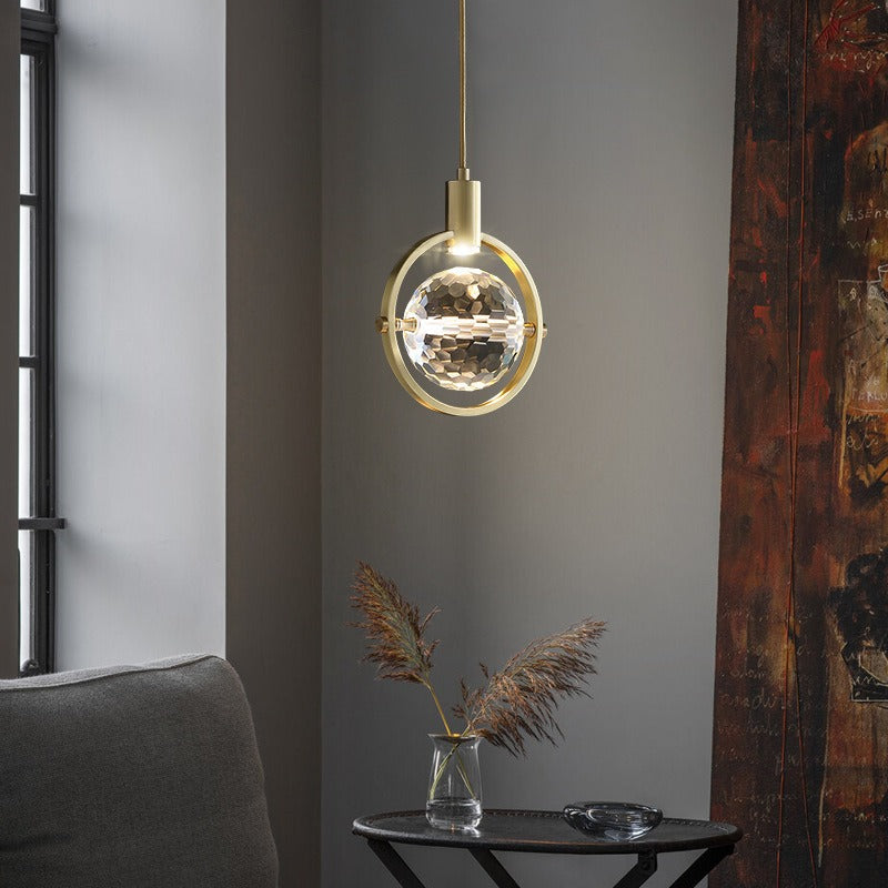 Modern Ring Crystal LED Hanglamp