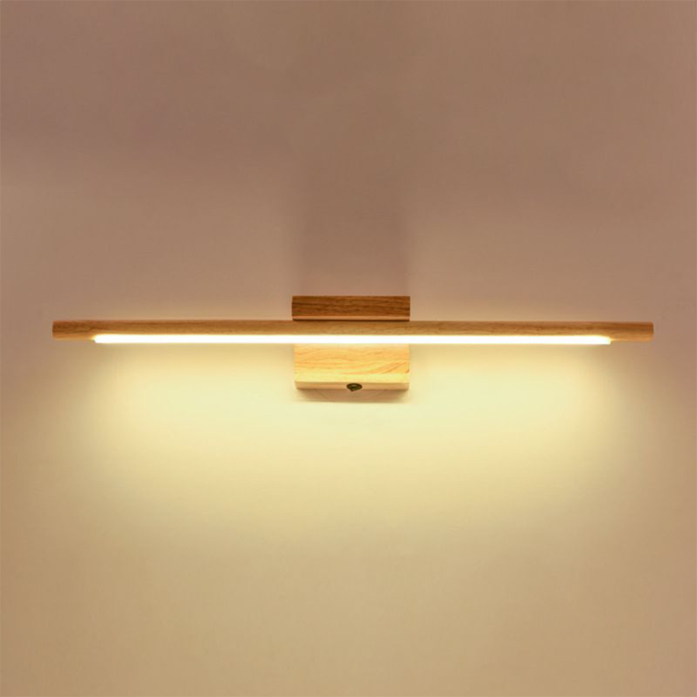 Ozawa Modern LED Wandlamp Linear, Binnen, Badkamer, Acryl Hout