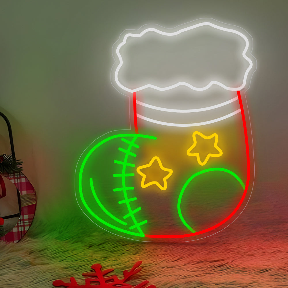 Kerstsok Decoratie LED Neon Lamp