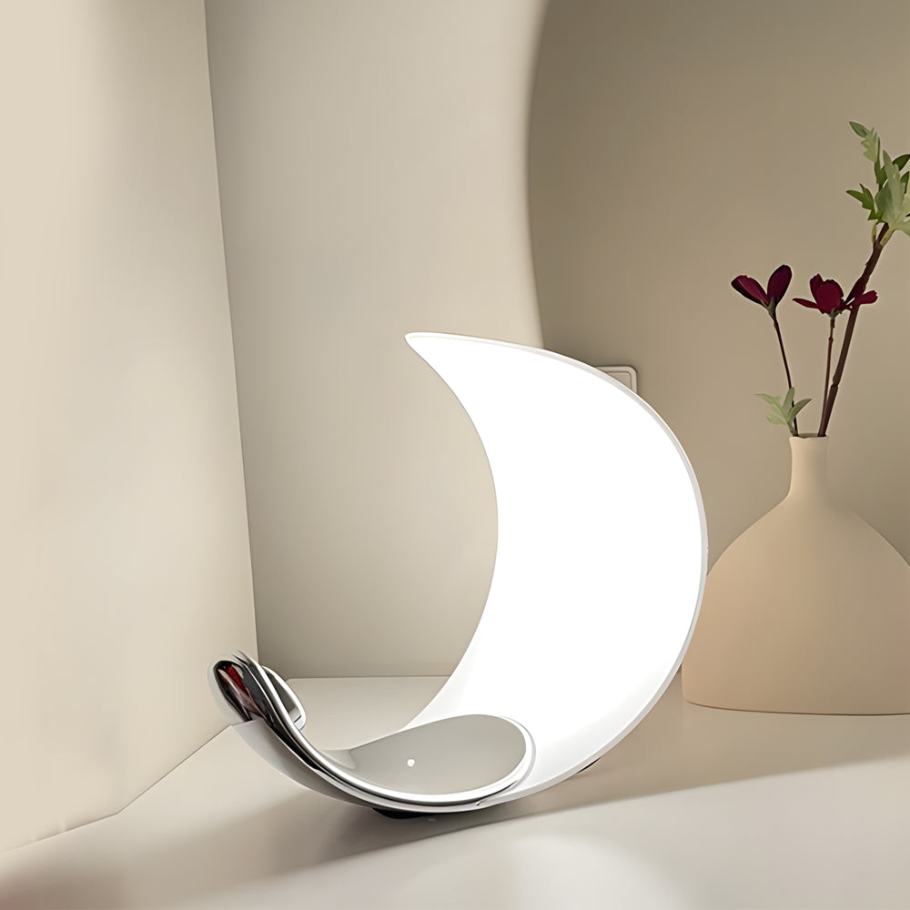 LumiMoon - Maanvormige LED Tafellamp met Touch Dimmer