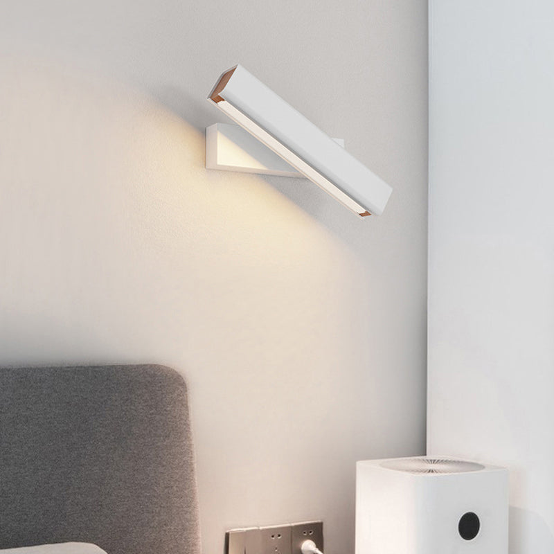 Aqsa Modern LED Wandlamp Binnen Draaibaar Rechthoekig Metaal/Hout Woonkamer