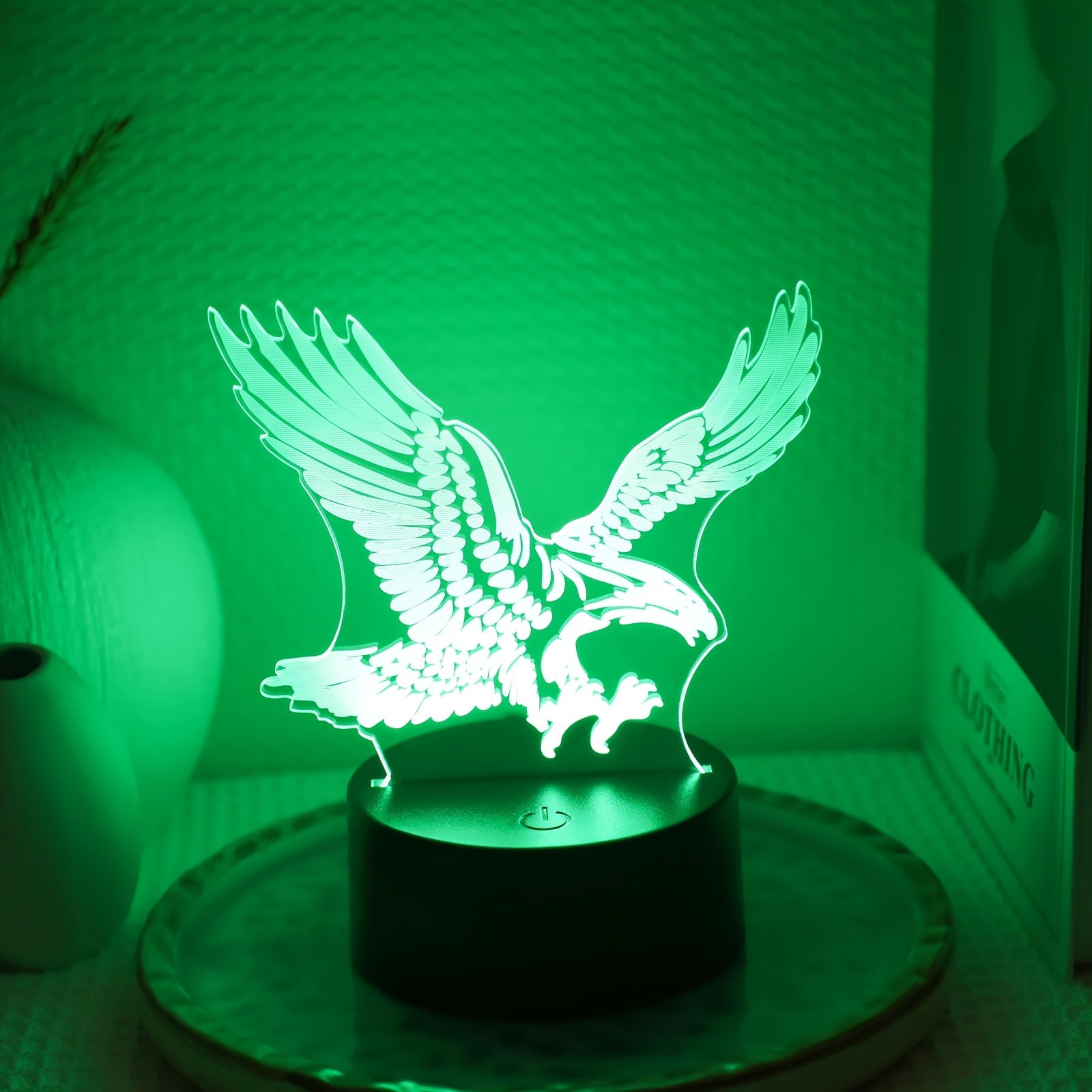 EagleLight - 3D LED Nachtlamp met Touch Bediening, 7 Kleuren USB Tafellamp