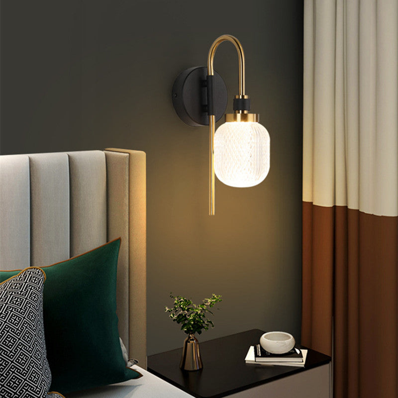 Eryn Moderne LED Wandlamp - Zwart-Goud - Metaal