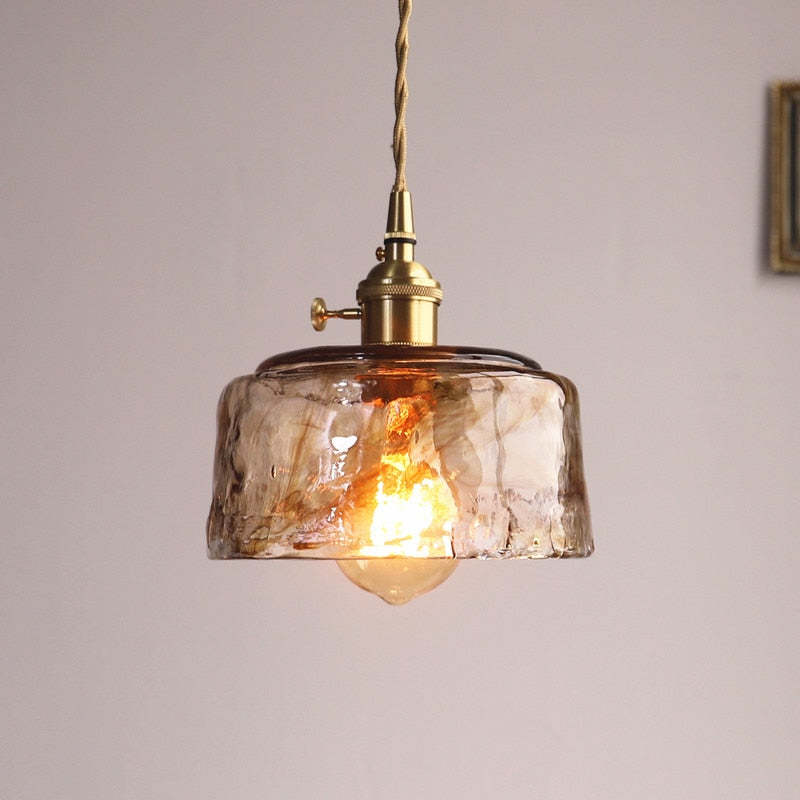 Eloise Vintage LED Plafondlampen Gouden Metaal en Glas voor Slaapkamer, Woonkamer, Eetkamer