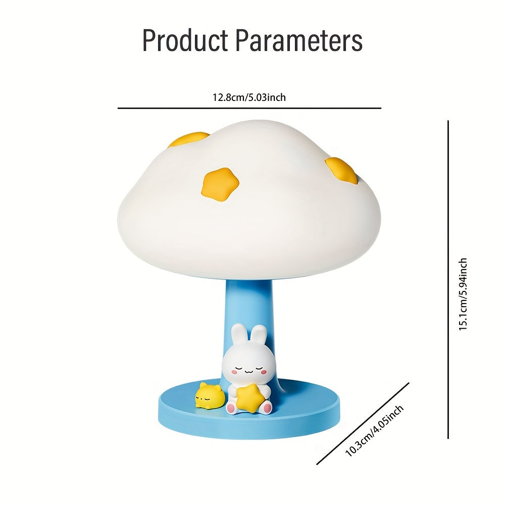 CozyCloud - USB Oplaadbare Siliconen Tafellamp met Dimbare LED Verlichting