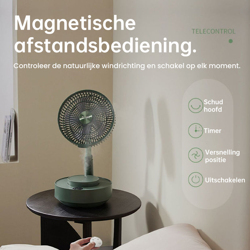 Oplaadbare Opvouwbare Telescopische Tafelventilator