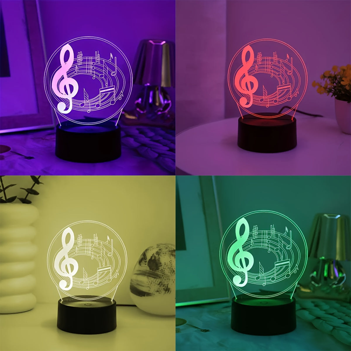 MuziekLicht - Moderne Acryl Tafellamp met Touch Control en USB-Aansluiting