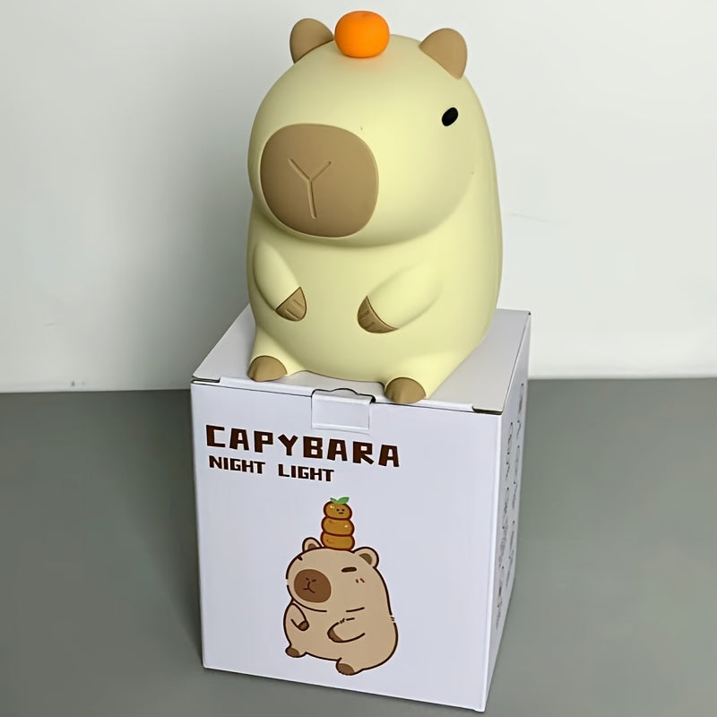 CapyGlow - Schattig Capybara Nachtlampje met USB Oplaadbare Siliconenlamp