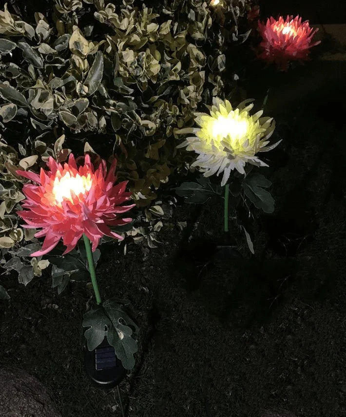 Chrysant tuinpaal LED verlichting op zonne-energie