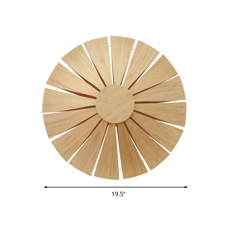 SunCircle - Moderne Houten Circulaire Wandlamp voor Woonkamer