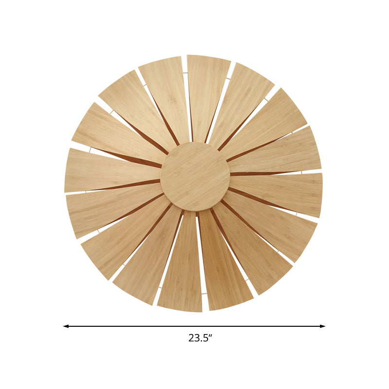 SunCircle - Moderne Houten Circulaire Wandlamp voor Woonkamer