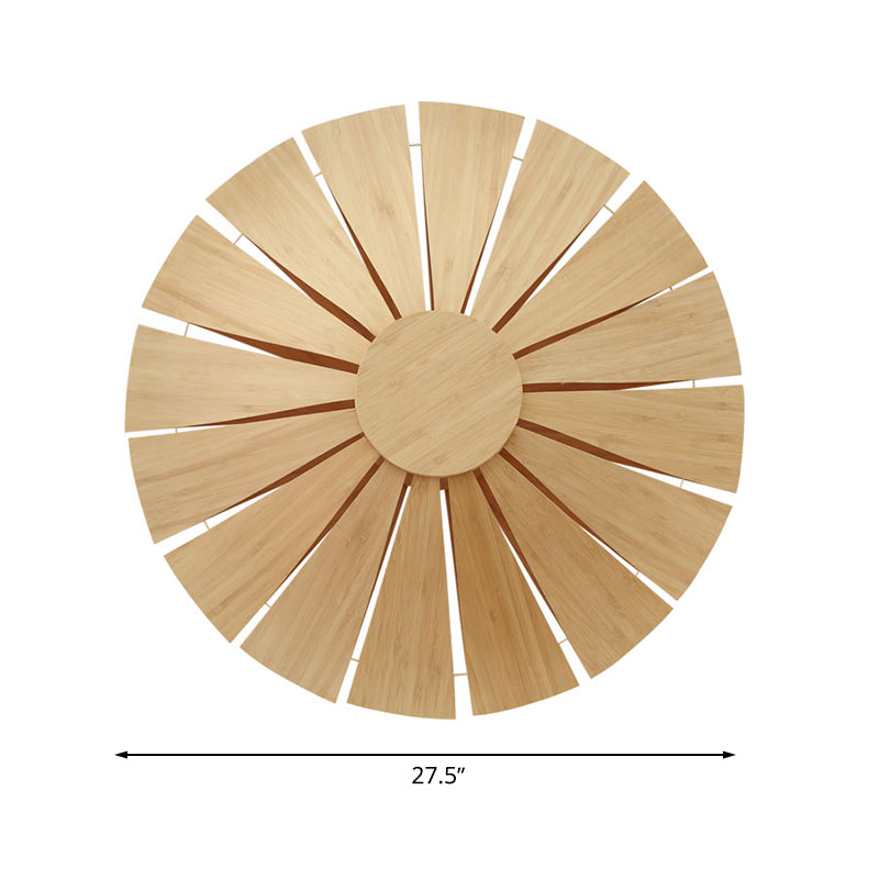 SunCircle - Moderne Houten Circulaire Wandlamp voor Woonkamer