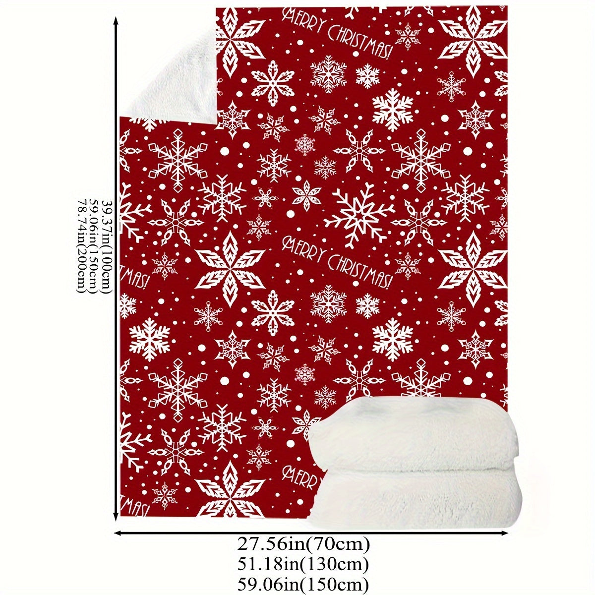 Kerst Digitale Print Fleece Deken - Multifunctioneel, Machinewasbaar, 70cm x 130cm