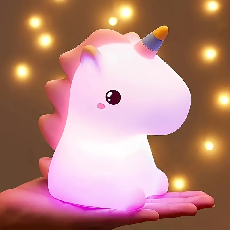 UnicornGlow - Warm Eenhoorn Nachtlampje met 7 Kleuren en Oogbescherming