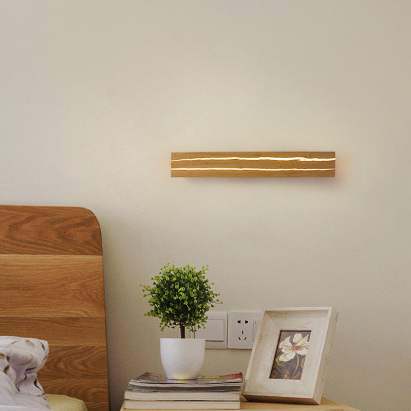 Orr Minimalistische LED Wandlamp Eetkamer/Slaapkamer Hout