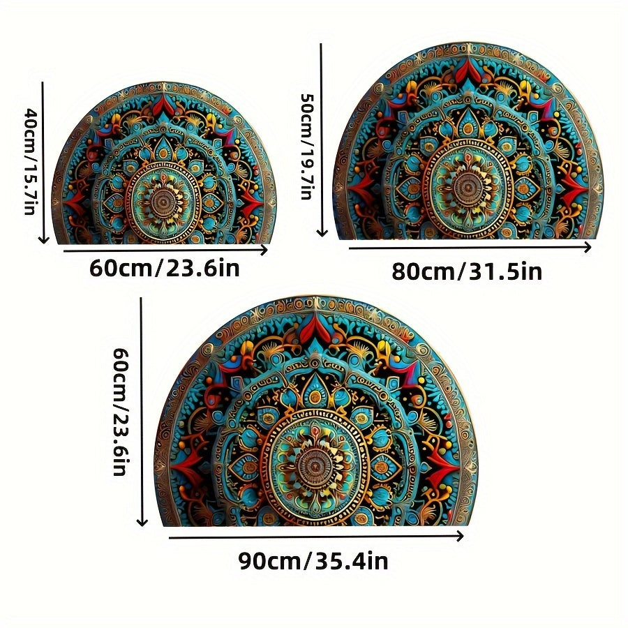 Bohemian Mandala Deurmat - Antislip, Zacht & Machinewasbaar