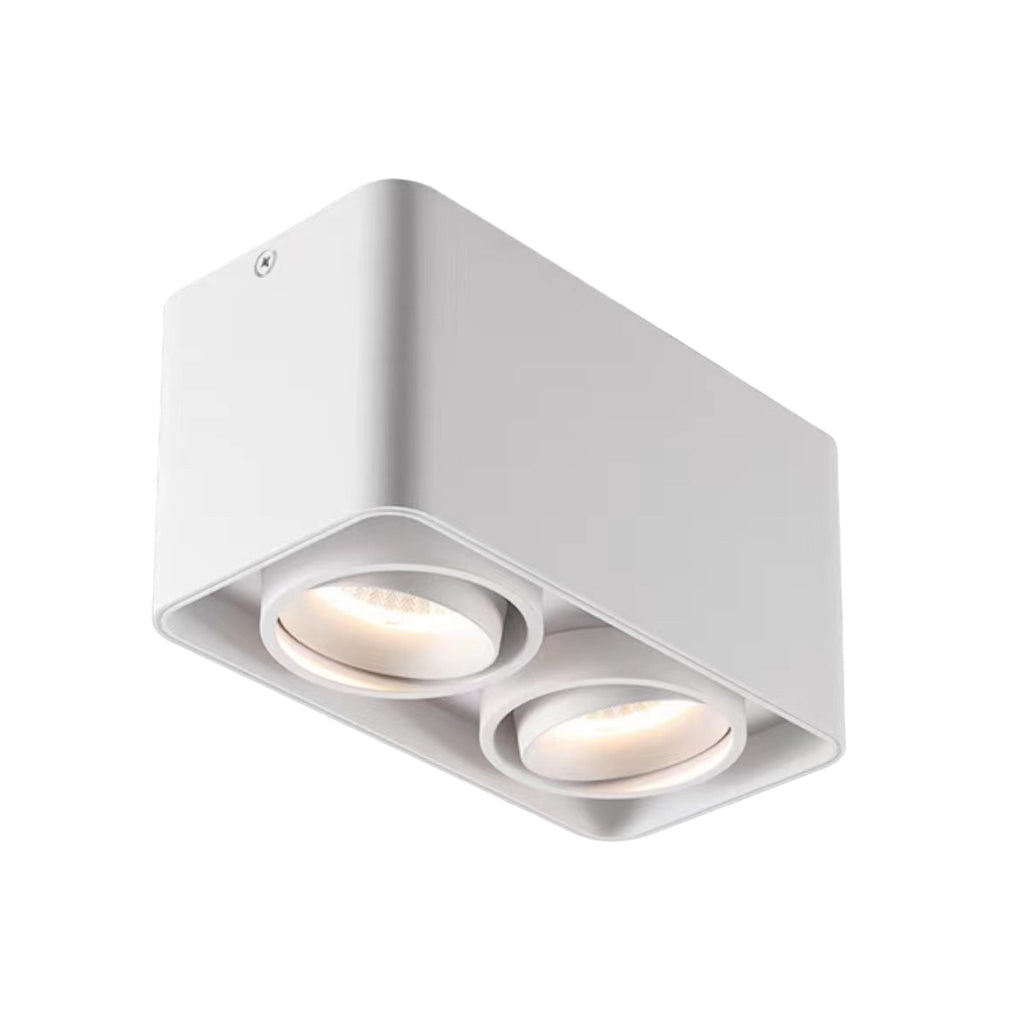 FlexiSquare - Dimbare LED Plafondroosterlamp met Verstelbare Vierkante Lampkop