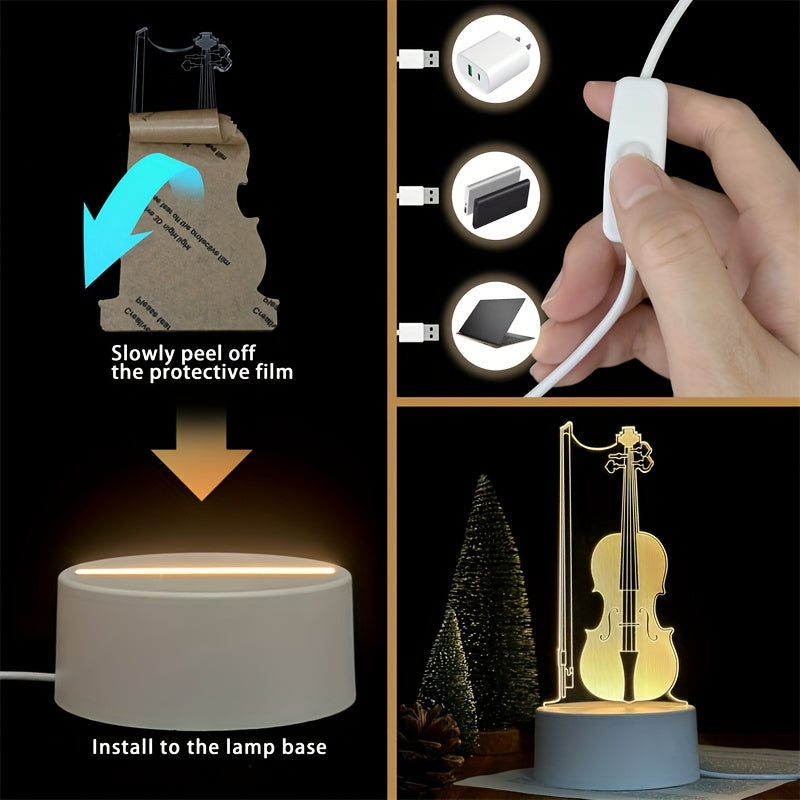 MuziekLamp - 3D Illusie Cello LED Tafellamp