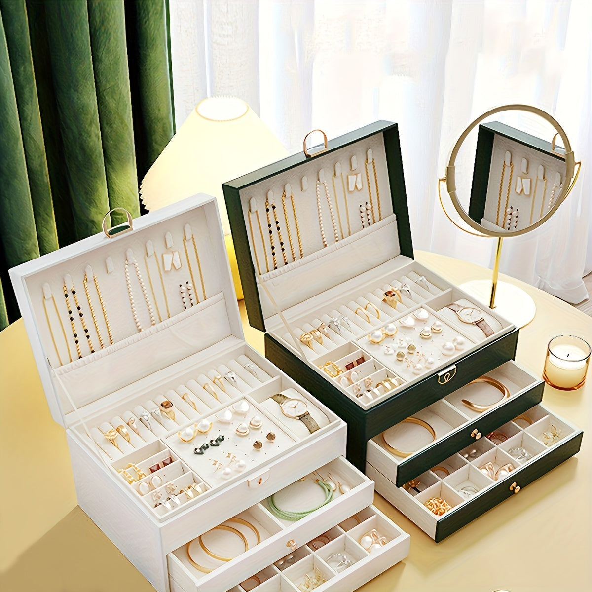 Sieraden Organizer Box – Luxe Opbergdoos voor Kettingen, Ringen en Armbanden