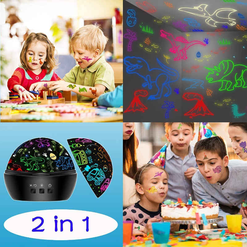 Unicorn Projector - Sterrenhemel Nachtlampje voor Kinderen, 2-in-1 Projector en Nachtlamp