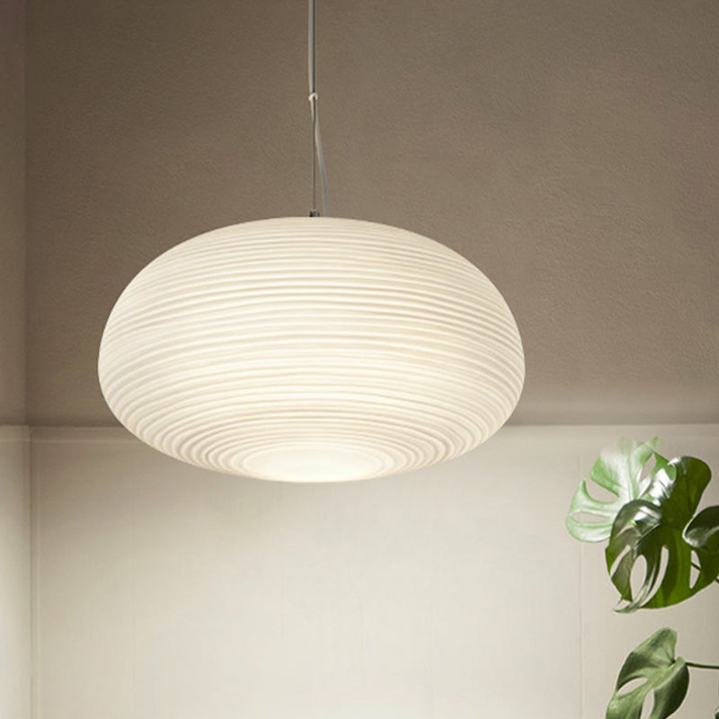 Hanglamp voor Plafond - Moderne Geribbelde Glazen Lamp