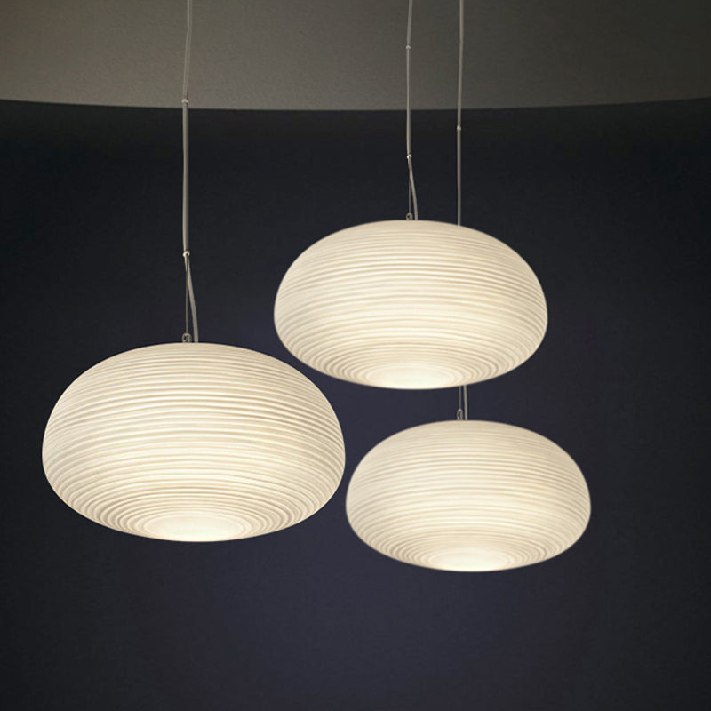 Hanglamp voor Plafond - Moderne Geribbelde Glazen Lamp