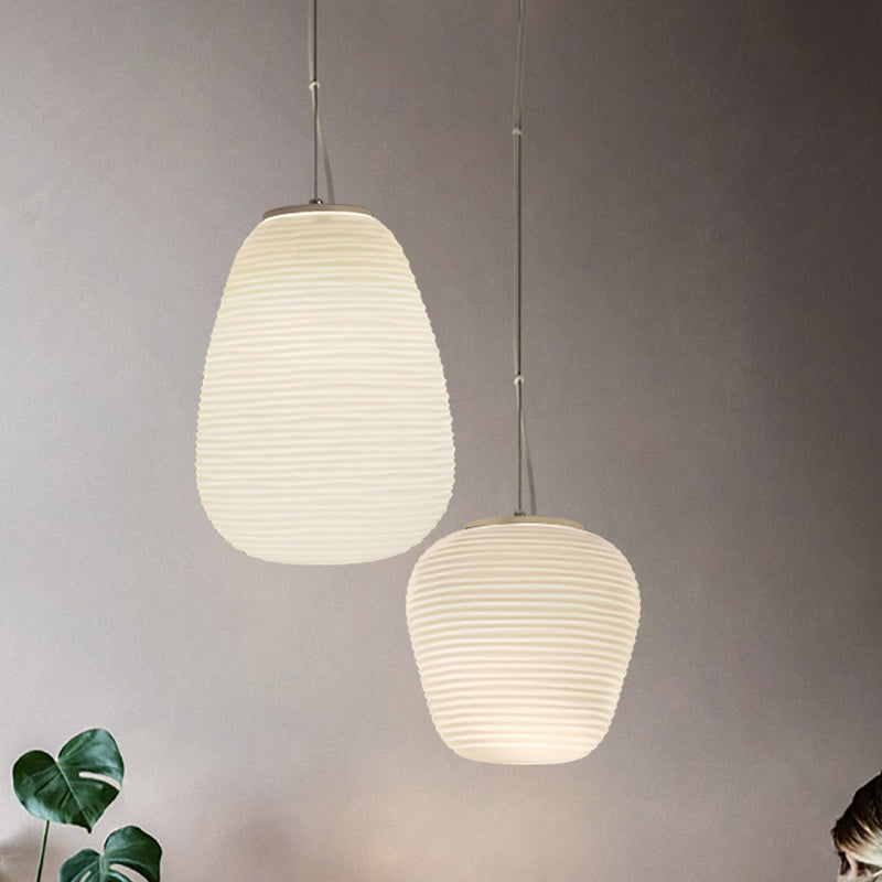 Hanglamp voor Plafond - Moderne Geribbelde Glazen Lamp