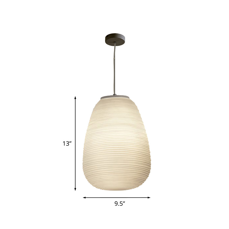 Hanglamp voor Plafond - Moderne Geribbelde Glazen Lamp