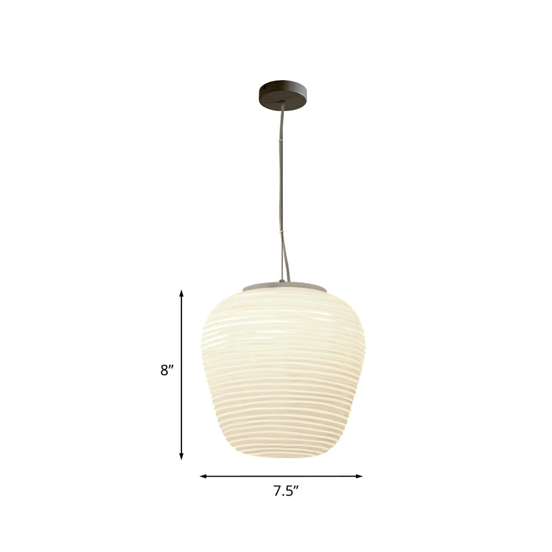 Hanglamp voor Plafond - Moderne Geribbelde Glazen Lamp