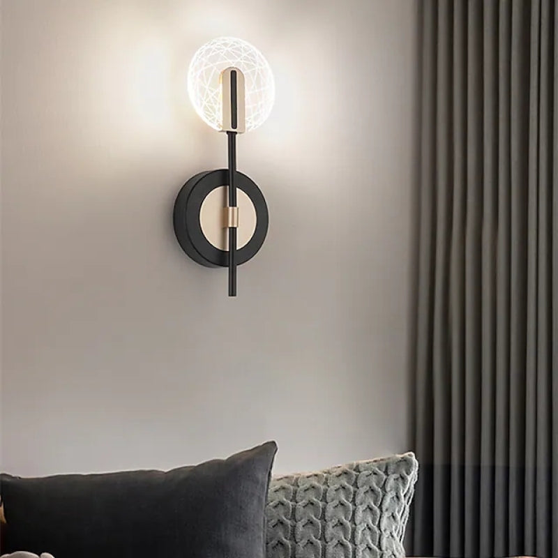 Valentina Moderne LED Wandlamp - Binnengebruik - Zwart/Wit - Slaap/Woonkamer