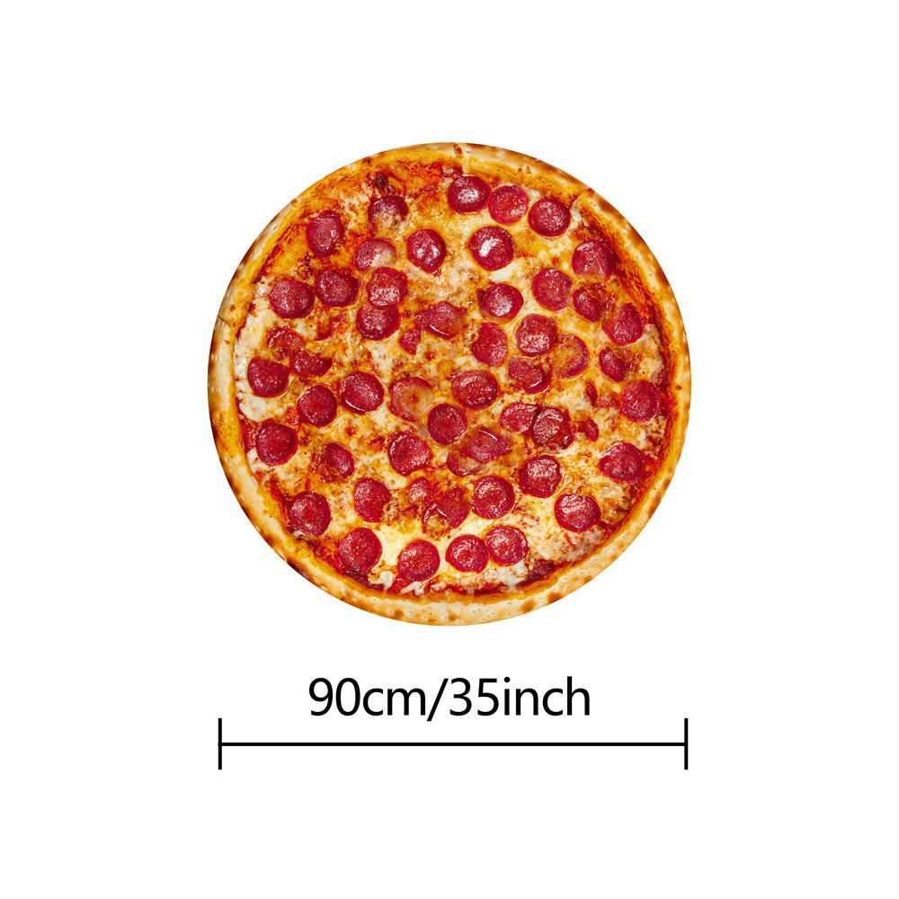 Tortilla Deken - Realistische Pepperoni Pizza Deken, Zachte en Comfortabele Flanellen Deken, Gepersonaliseerd Cadeau