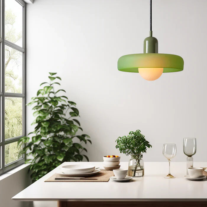 Bauhaus Kleurvolle Glazen Hanglamp