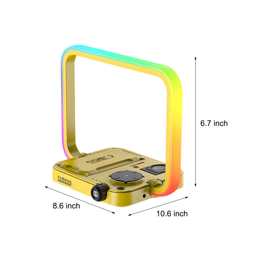 TechGleam - 3-in-1 Draadloze RGB Bureaulamp met Timer