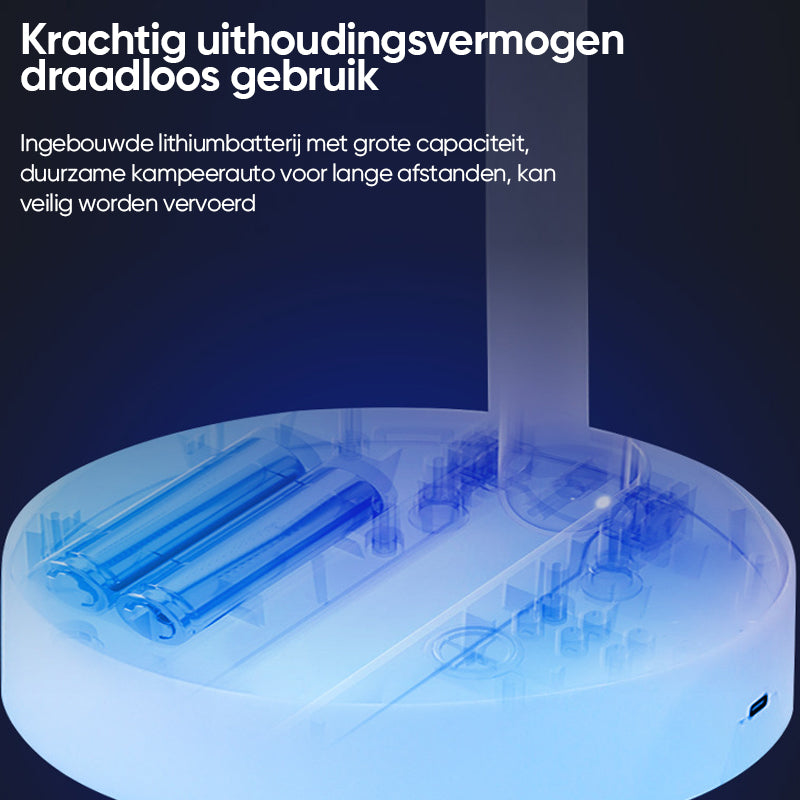 Oplaadbare Opvouwbare Telescopische Tafelventilator