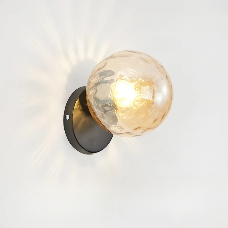 GoldLicht - Moderne Gouden Wandlamp Met Glazen Bol