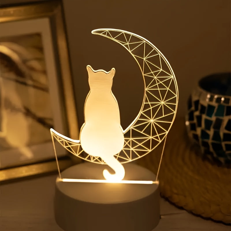 MaanLamp - 3D Kat USB Tafellamp