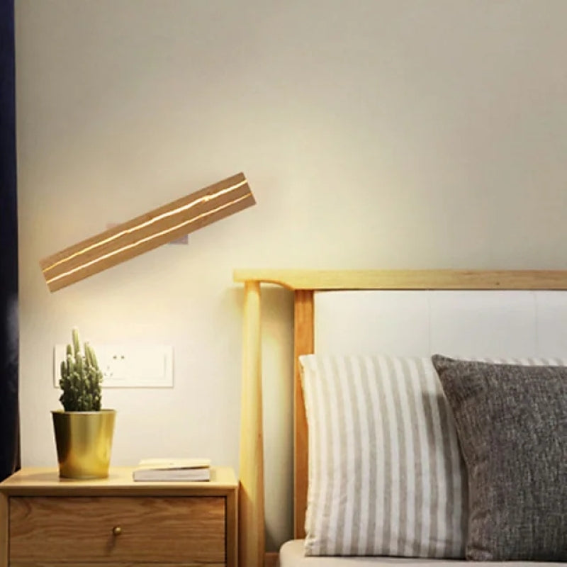 Orr Minimalistische LED Wandlamp Eetkamer/Slaapkamer Hout