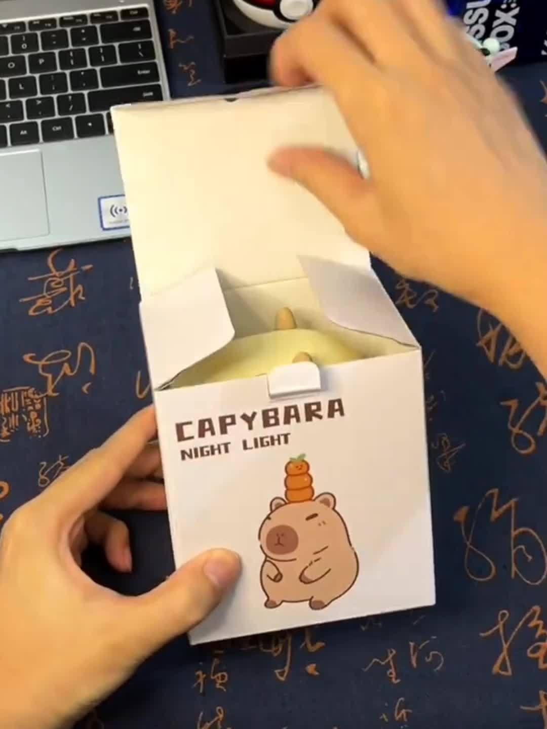 CapyGlow - Schattig Capybara Nachtlampje met USB Oplaadbare Siliconenlamp