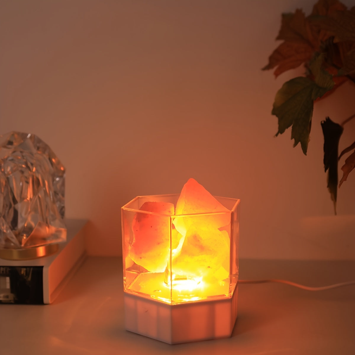 Zoutlamp - Himalaya Nachtlamp met USB-aansluiting