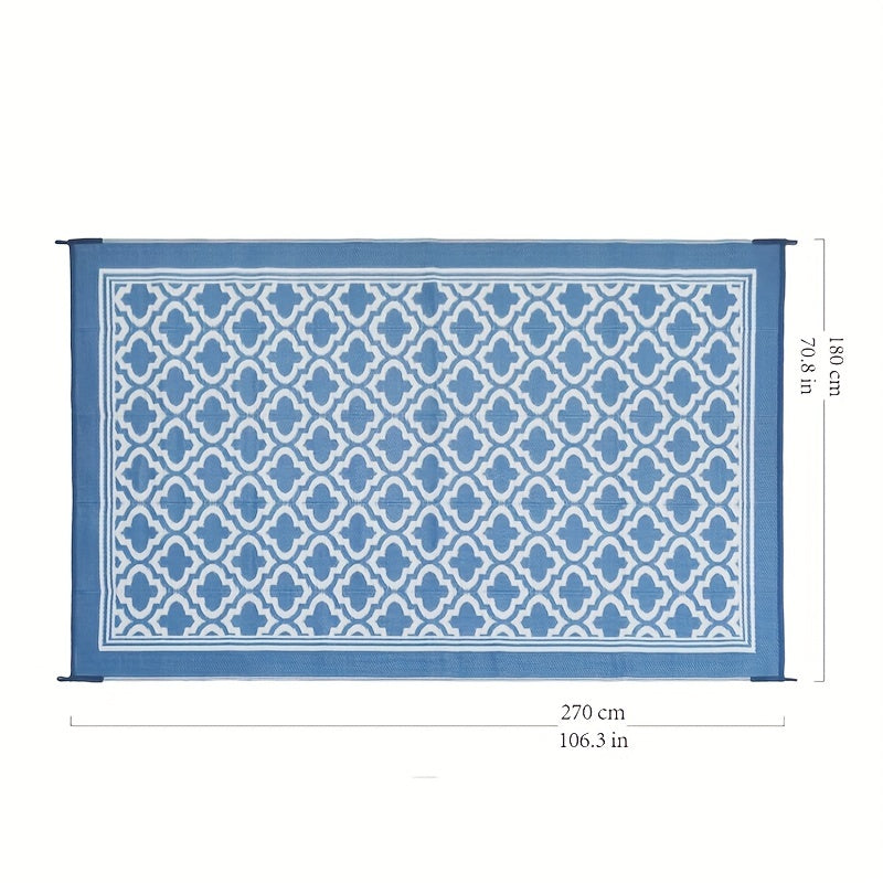 Buiten Tapijt - Antislip Waterdicht Polypropyleen Mat, 6'X9', Machine Wasbaar, Geschikt voor Patio, RV, Camping, Boho Balkon en Picknick