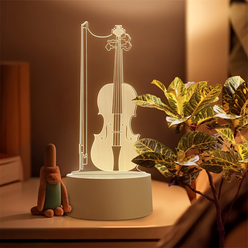 MuziekLamp - 3D Illusie Cello LED Tafellamp