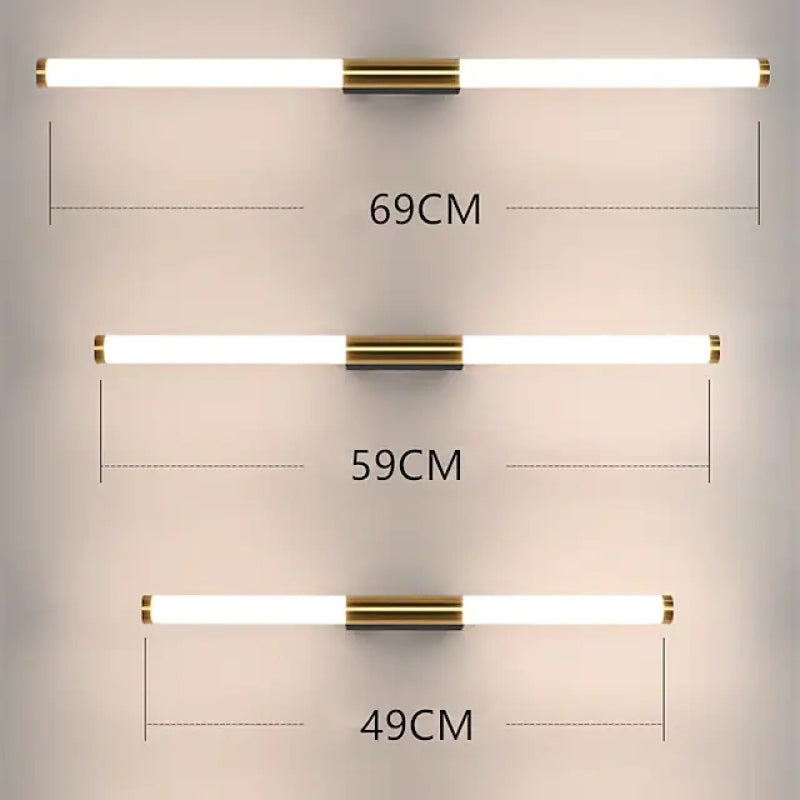 Leigh Eenvoudige Moderne Lineaire LED Wandlamp Wit-Goud Slaapkamer Metaal