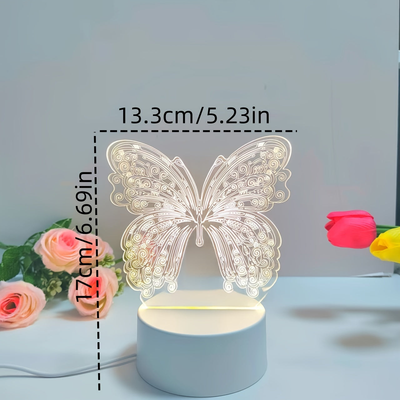 ButterflyGlow - 3D LED Nachtlamp met Geometrisch Design